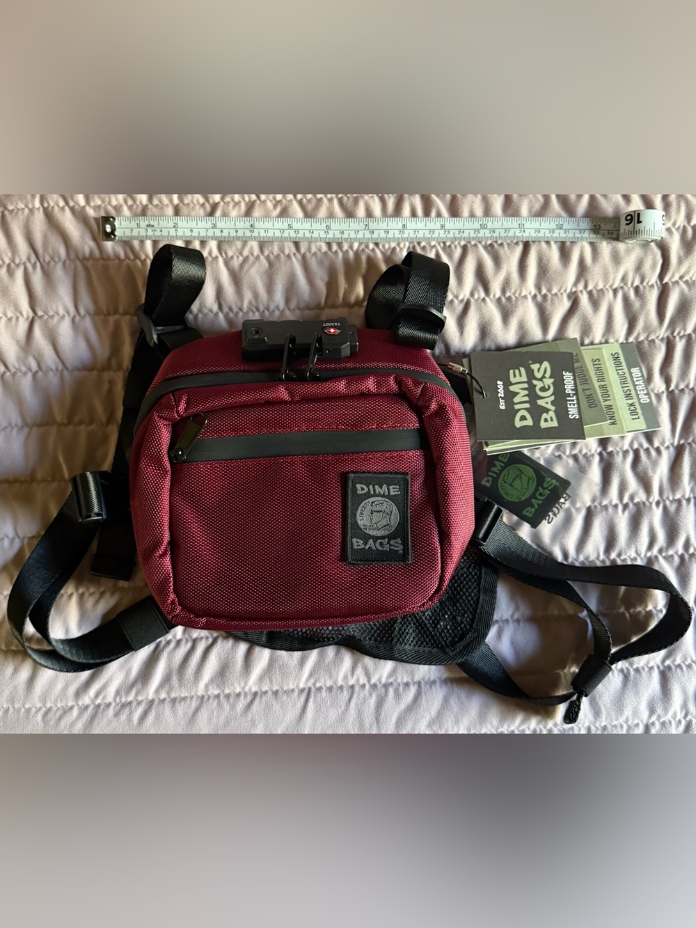 The Operator locking bag in Oxblood